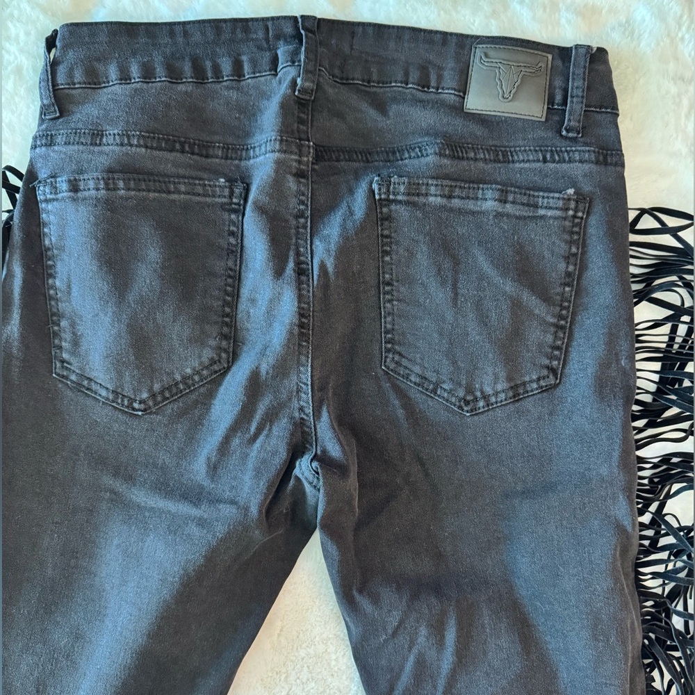 Lucky & Blessed Black Fringe Skinny Jeans - Picture 6 of 12